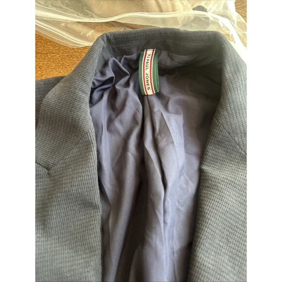 PAUL JONES Men Casual Corduroy Navy Blazer Jacket Stylish Suit Jackets Coat XL - Picture 7 of 11